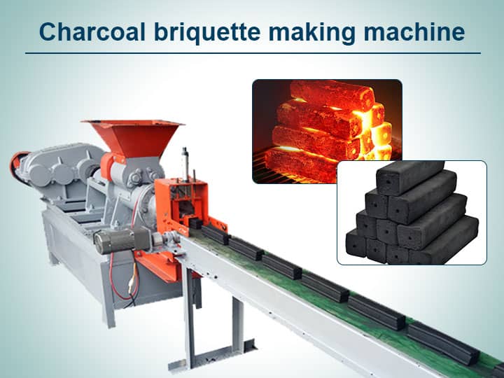 Charcoal briquette making machine